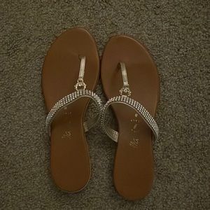 Sandals with rhinestones